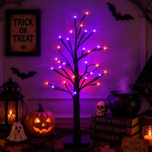 Halloween led baum tischdeko - baum,